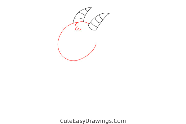 how to draw a goat - www.cuteeasydrawings.com