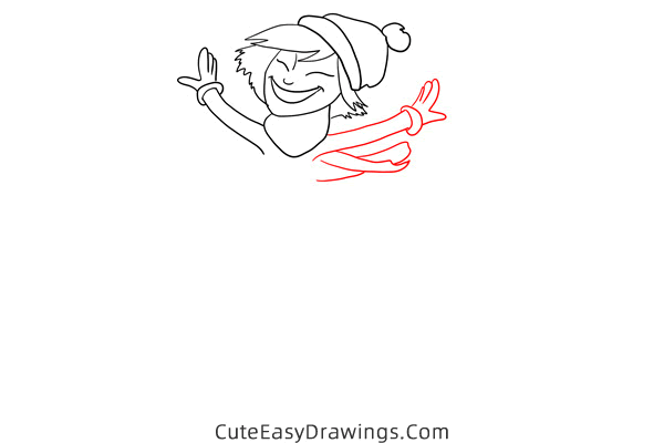 how to draw an ice skater - www.cuteeasydrawings.com