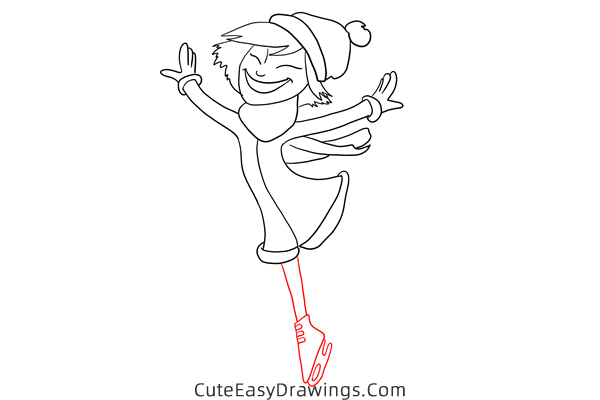 how to draw an ice skater - www.cuteeasydrawings.com