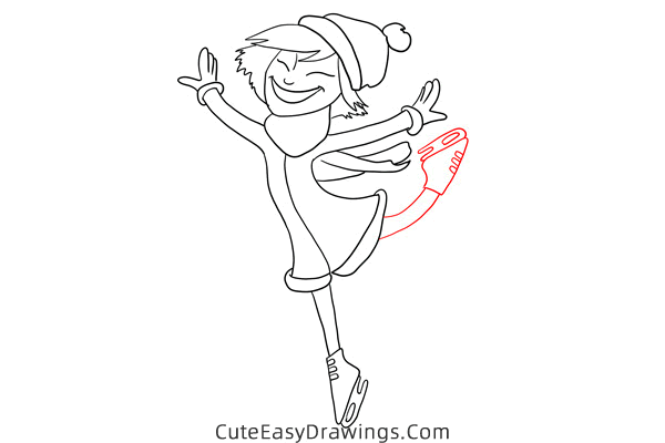 how to draw an ice skater - www.cuteeasydrawings.com