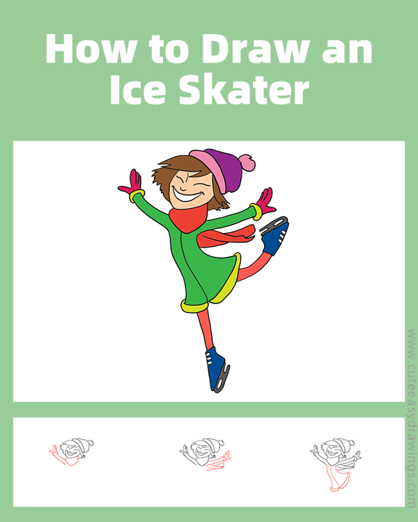 how to draw an ice skater - www.cuteeasydrawings.com