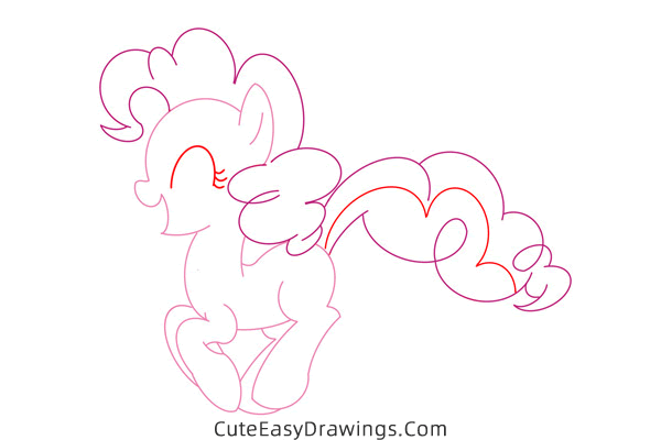 how to draw pinkie pie from my little pony - www.cuteeasydrawings.com