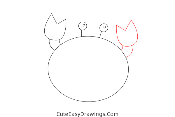 how to draw a crab - www.cuteeasydrawings.com