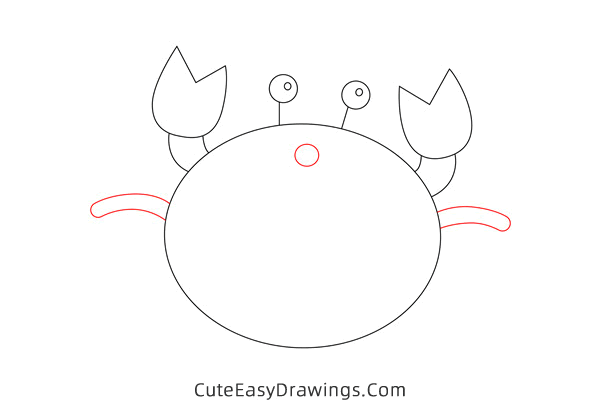 how to draw a crab - www.cuteeasydrawings.com