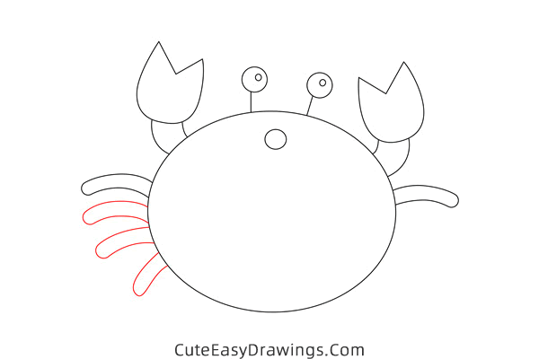 how to draw a crab - www.cuteeasydrawings.com