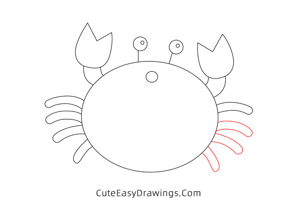 how to draw a crab - www.cuteeasydrawings.com