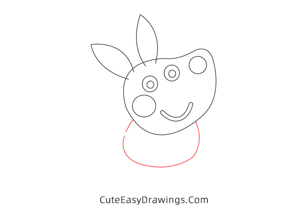 how to draw joey kangaroo from peppa pig - www.cuteeasydrawings.com