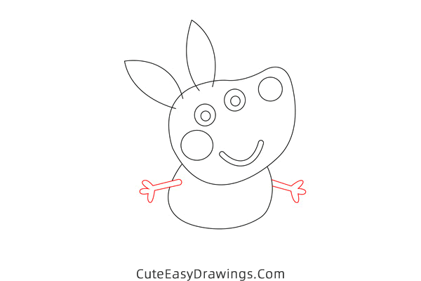 how to draw joey kangaroo from peppa pig - www.cuteeasydrawings.com