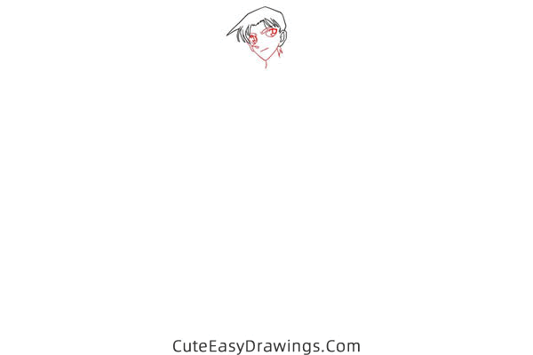 how to draw heiji hattori from detective conan - www.cuteeasydrawings.com