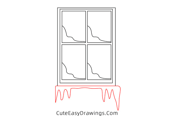 how to draw a frozen window - www.cuteeasydrawings.com