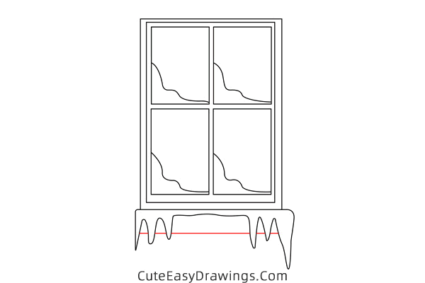 how to draw a frozen window - www.cuteeasydrawings.com