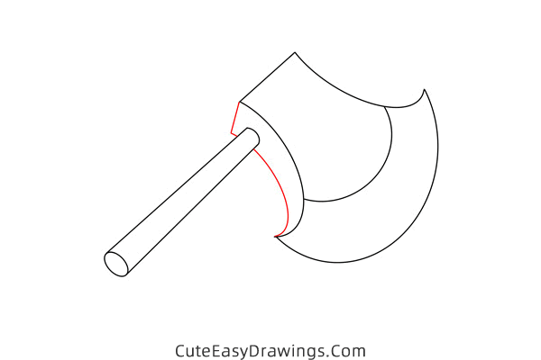 how to draw an axe easy - www.cuteeasydrawings.com