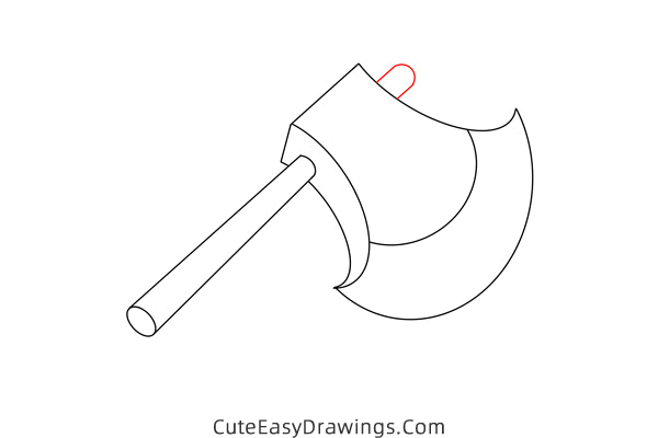 how to draw an axe easy - www.cuteeasydrawings.com