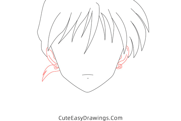 how to draw miroku from inuYasha - www.cuteeasydrawings.com