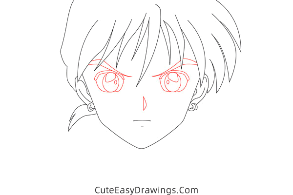 how to draw miroku from inuYasha - www.cuteeasydrawings.com