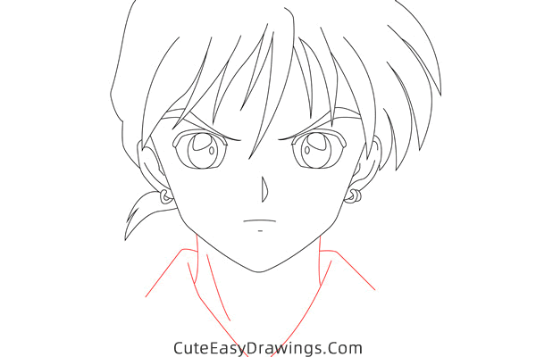 how to draw miroku from inuYasha - www.cuteeasydrawings.com