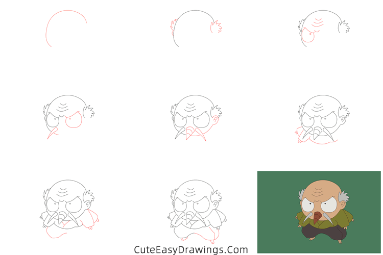 how to draw myoga from inuyasha - www.cuteeasydrawings.com