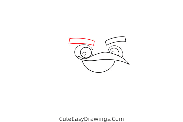 how to draw bomb from angry birds - www.cuteeasydrawings.com