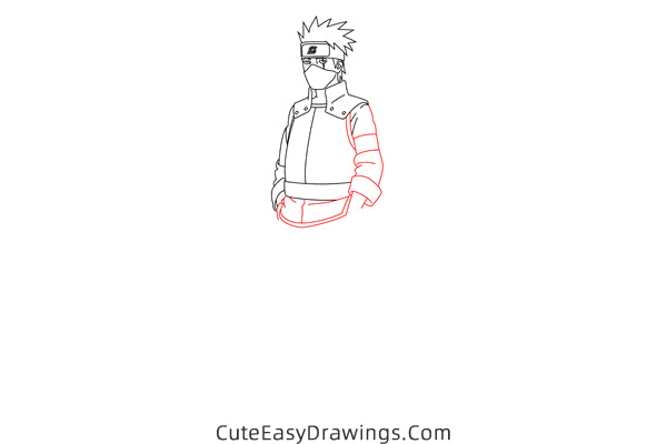 how to draw kakashi hatake from naruto - www.cuteeasydrawings.com