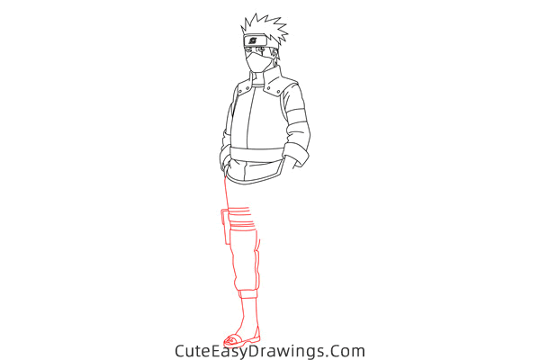 how to draw kakashi hatake from naruto - www.cuteeasydrawings.com