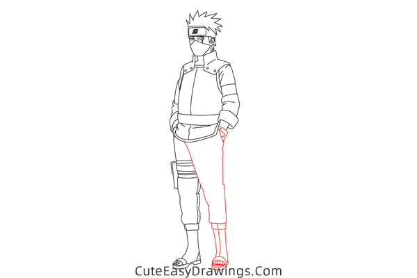 how to draw kakashi hatake from naruto - www.cuteeasydrawings.com