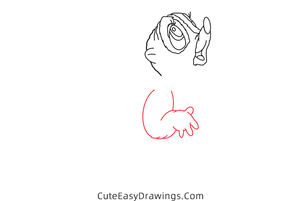 how to draw a squirrel - www.cuteeasydrawings.com