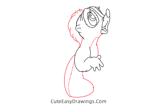 how to draw a squirrel - www.cuteeasydrawings.com