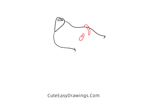 how to draw a polar bear head - www.cuteeasydrawings.com