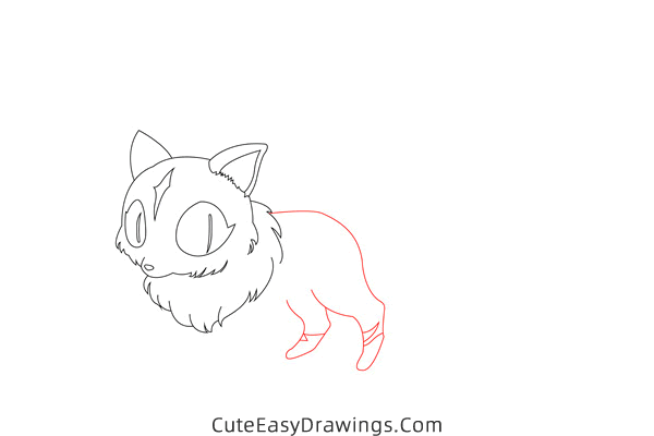 how to draw kirara from inuyasha - www.cuteeasydrawings.com