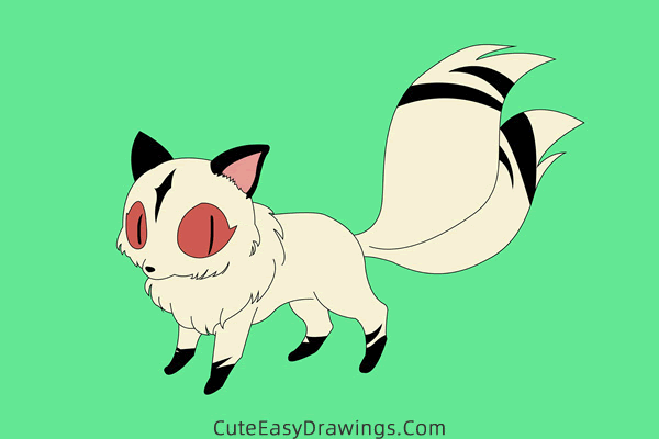 how to draw kirara from inuyasha - www.cuteeasydrawings.com