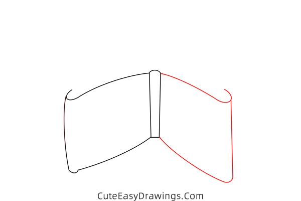 how to draw a wallet - www.cuteeasydrawings.com