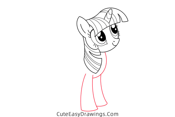 how to draw twilight sparkle from my little pony - www.cuteeasydrawings.com