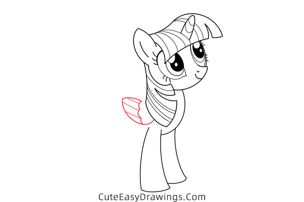 how to draw twilight sparkle from my little pony - www.cuteeasydrawings.com