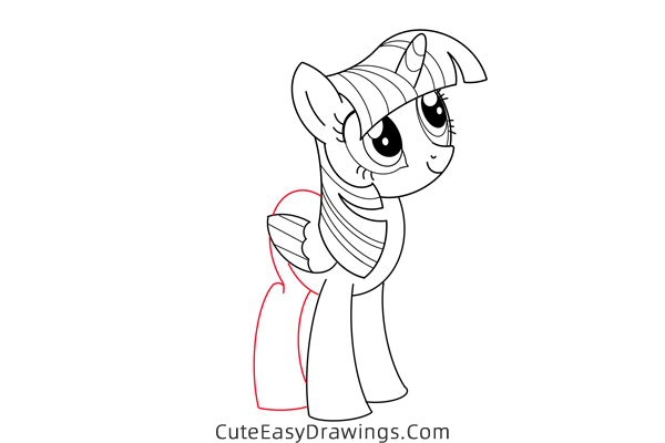 how to draw twilight sparkle from my little pony - www.cuteeasydrawings.com