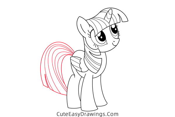 how to draw twilight sparkle from my little pony - www.cuteeasydrawings.com