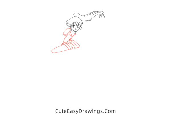 how to draw sango from inuyasha - www.cuteeasydrawings.com