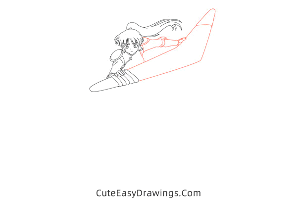 how to draw sango from inuyasha - www.cuteeasydrawings.com