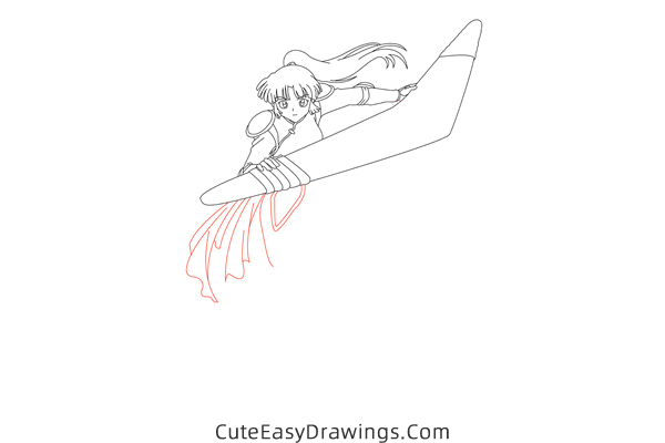 how to draw sango from inuyasha - www.cuteeasydrawings.com