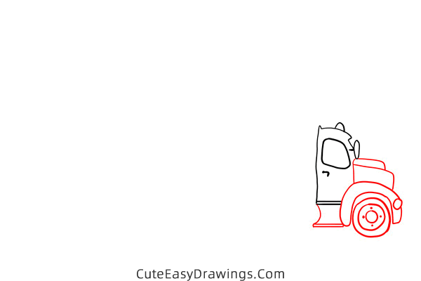 how to draw a garbage truck - www.cuteeasydrawings.com