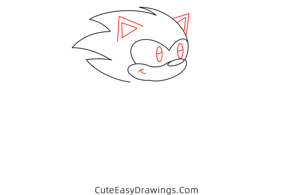 how to draw sonic the hedgehog easy - www.cuteeasydrawings.com