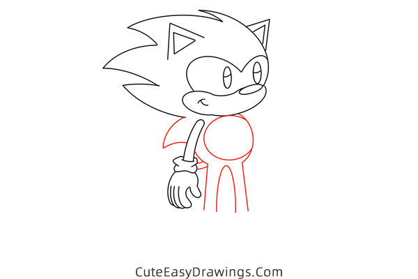 how to draw sonic the hedgehog easy - www.cuteeasydrawings.com