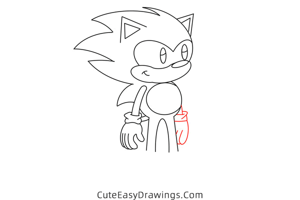 how to draw sonic the hedgehog easy - www.cuteeasydrawings.com