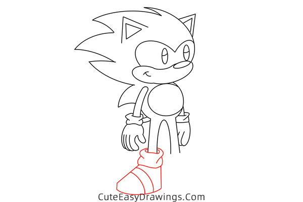 how to draw sonic the hedgehog easy - www.cuteeasydrawings.com