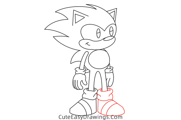 how to draw sonic the hedgehog easy - www.cuteeasydrawings.com