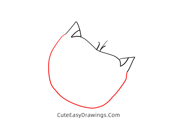 how to draw a kitten face - www.cuteeasydrawings.com