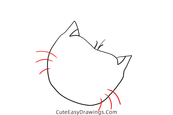 how to draw a kitten face - www.cuteeasydrawings.com