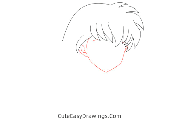 how to draw kagome higurashi from inuyasha - www.cuteeasydrawings.com