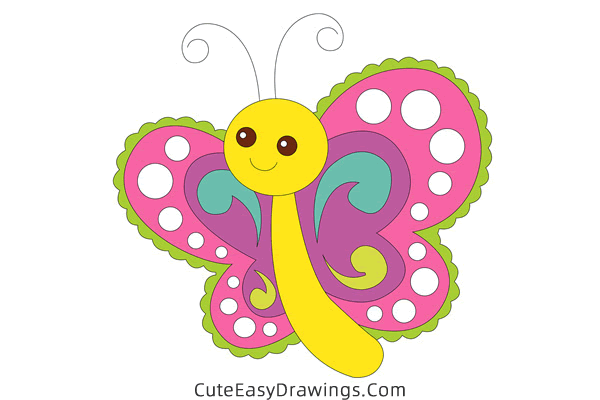 how to draw a butterfly easy - www.cuteeasydrawings.com