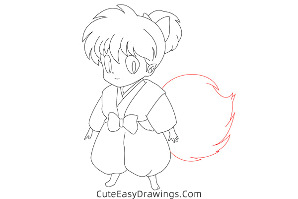 how to draw shippo from inuyasha - www.cuteeasydrawings.com