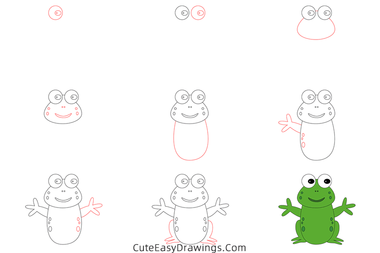 how to draw a frog - www.cuteeasydrawings.com